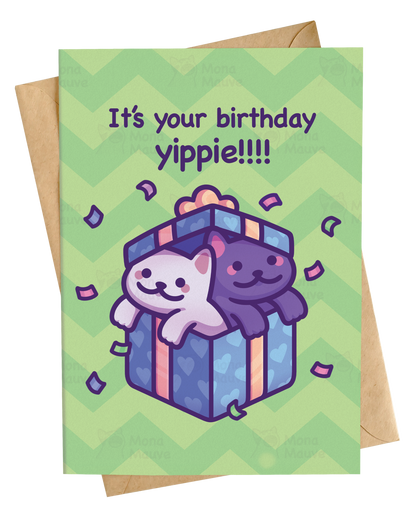 Funny Cat Birthday Card | It's Your Birthday, Yippie!