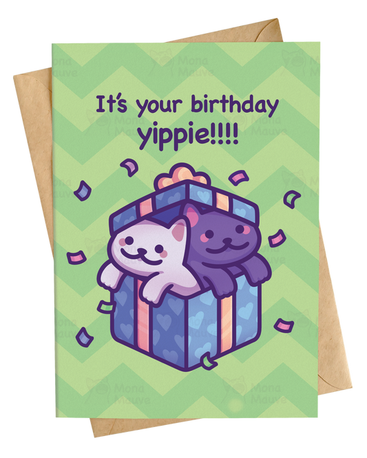Funny Cat Birthday Card | It's Your Birthday, Yippie!