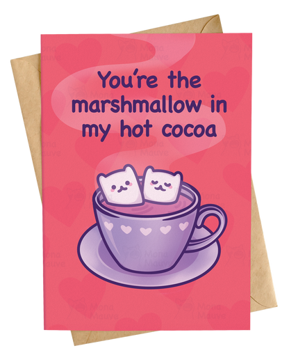 Marshmallow in My Hot Cocoa | Cute Christmas Card
