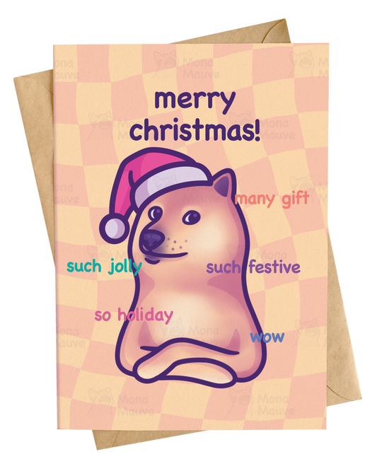 Doge Christmas Card | Cute & Funny Dog Meme