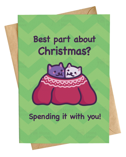 Cute Cat Christmas Card | Best Part About Christmas