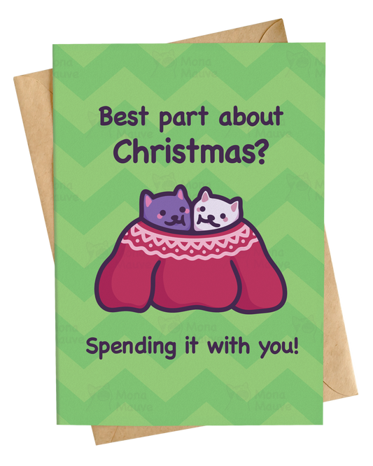 Cute Cat Christmas Card | Best Part About Christmas