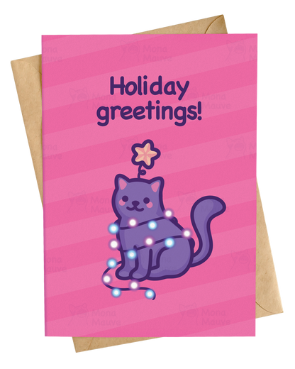 Cute Cat Christmas Card | Happy Holidays! | Wholesome Christmas Gift