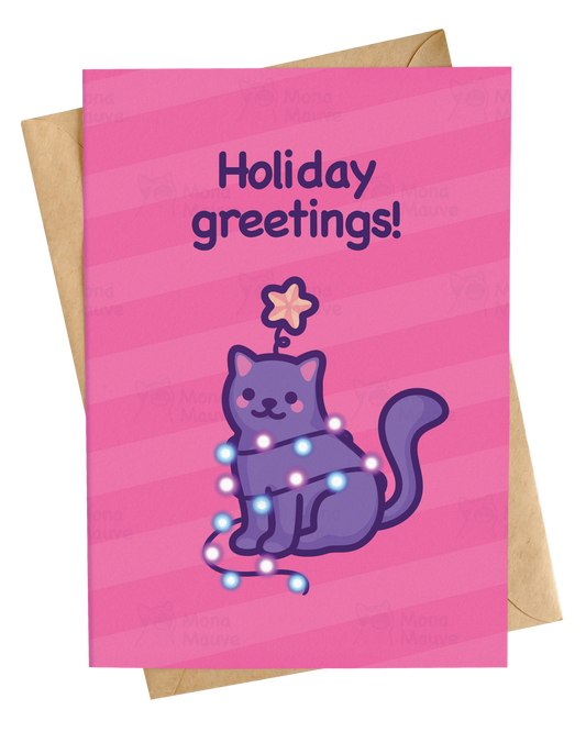 Cute Cat Christmas Card | Happy Holidays! | Wholesome Christmas Gift