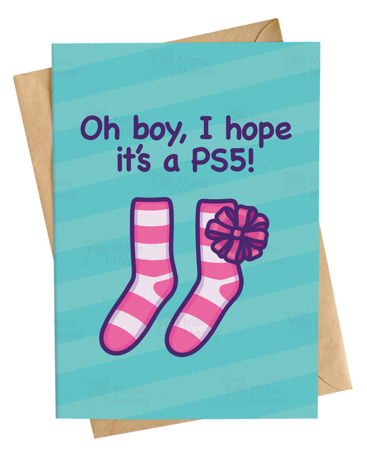I Hope It's a PS5! | Funny Gamer Christmas Card