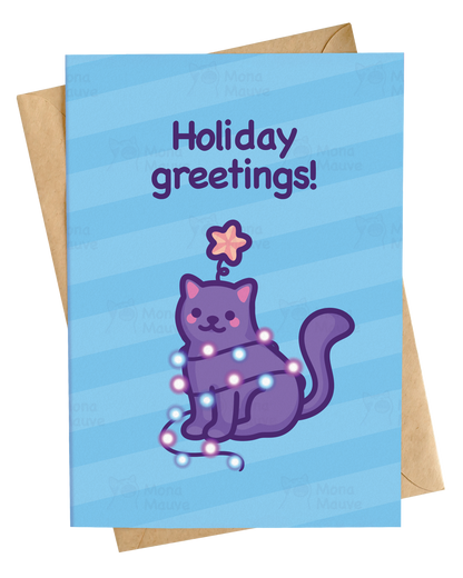 Holiday Greetings! | Wholesome & Cute Cat Christmas Card