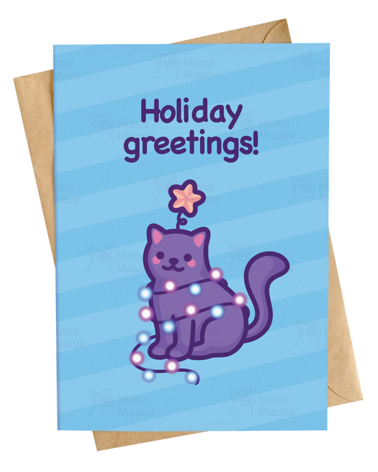 Holiday Greetings! | Wholesome & Cute Cat Christmas Card