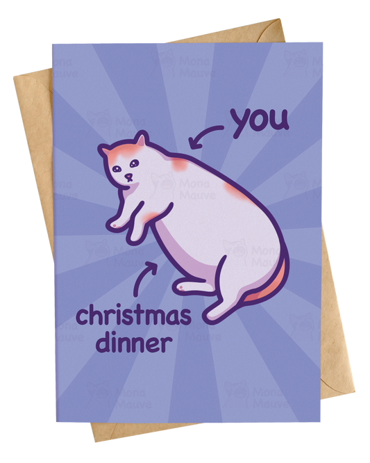 Christmas Dinner | Funny Cat Christmas Card