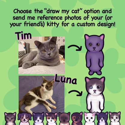 Cat Dress-Up Fridge Magnet Set | Spring Pack