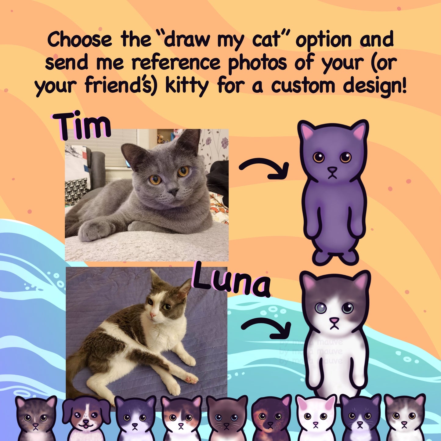 Cat Dress-Up Fridge Magnet Set | Summer Pack