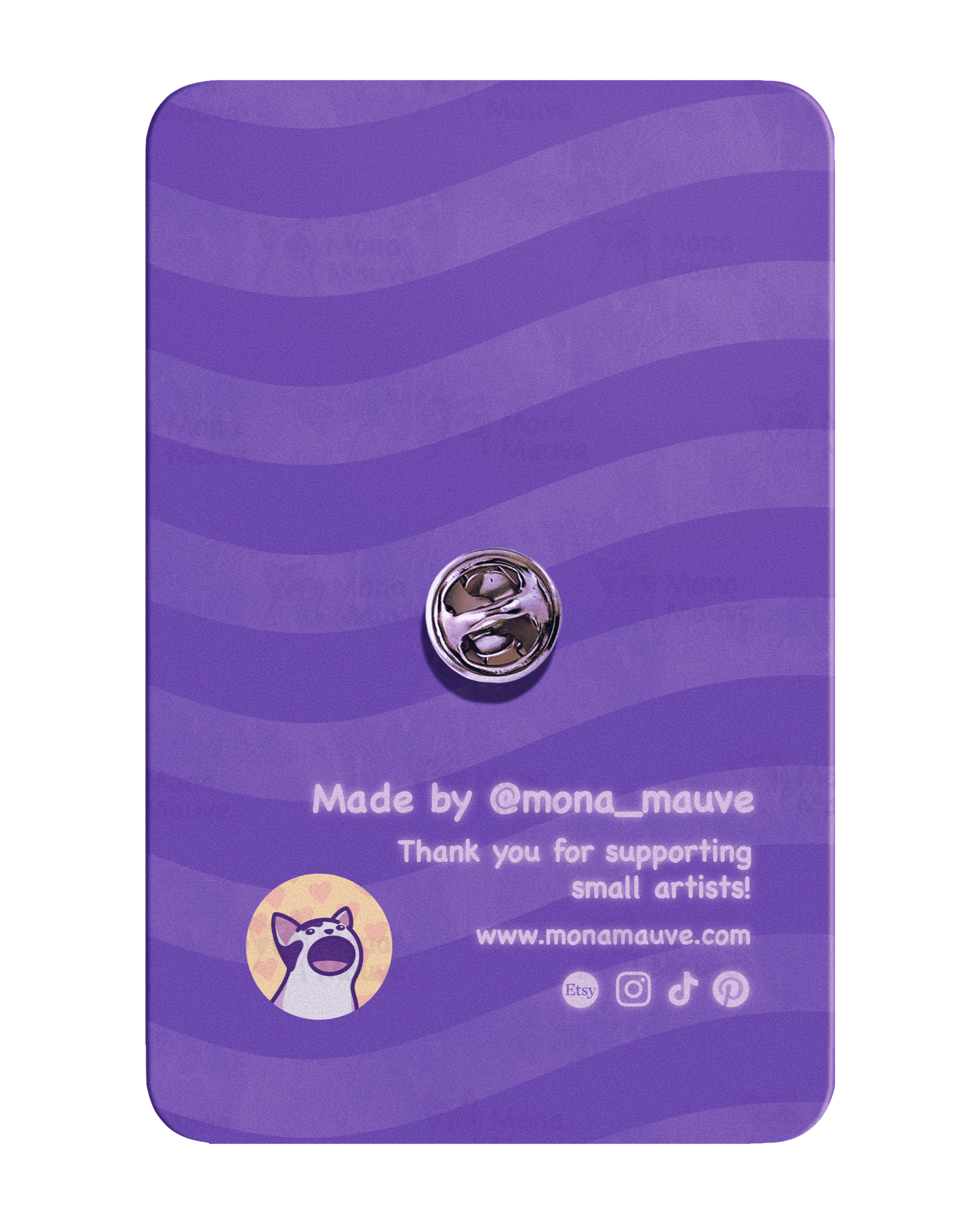 Ghost Cat Pin Badge | Cute Halloween Wooden Pin