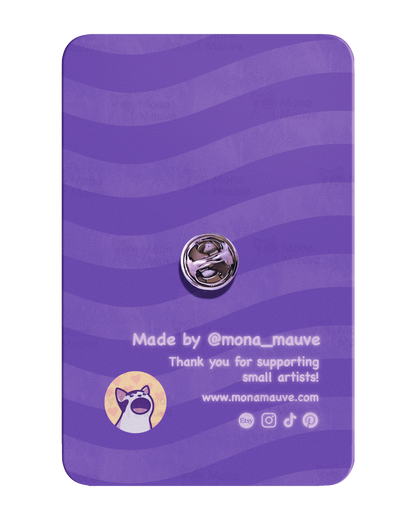 Ghost Cat Pin Badge | Cute Halloween Wooden Pin