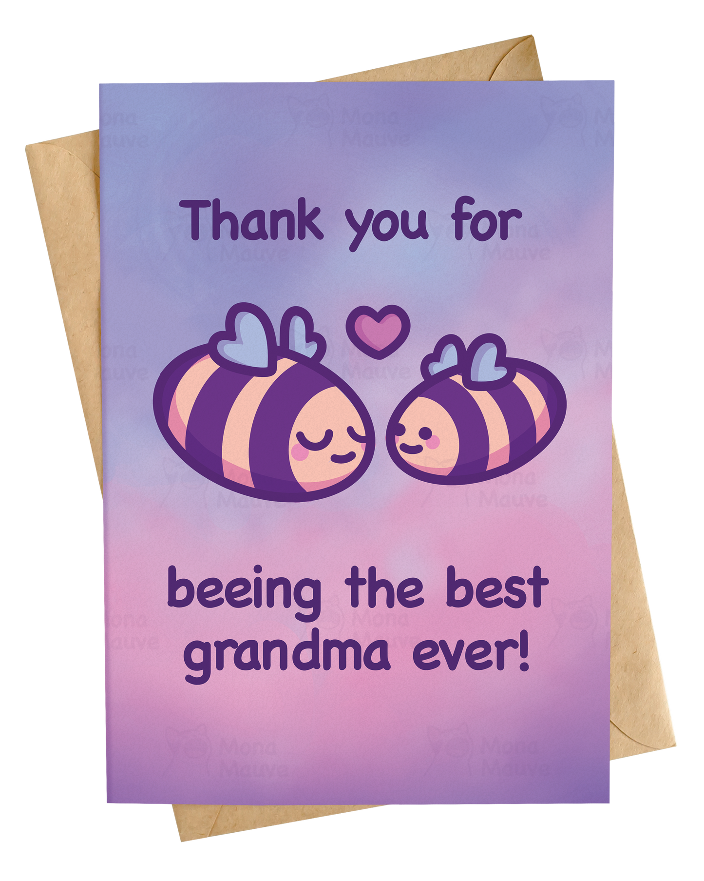 Cute Bee Card for Grandma | Thank You, Grandma! | Grandparents' Day