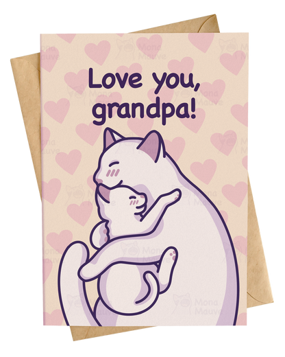 Cute Grandpa Cat Card | Love You, Grandpa!