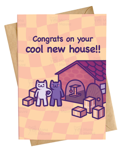 Funny Cat Housewarming Card | Congrats On Your Cool New House
