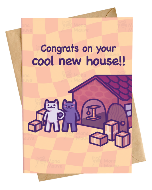 Funny Cat Housewarming Card | Congrats On Your Cool New House