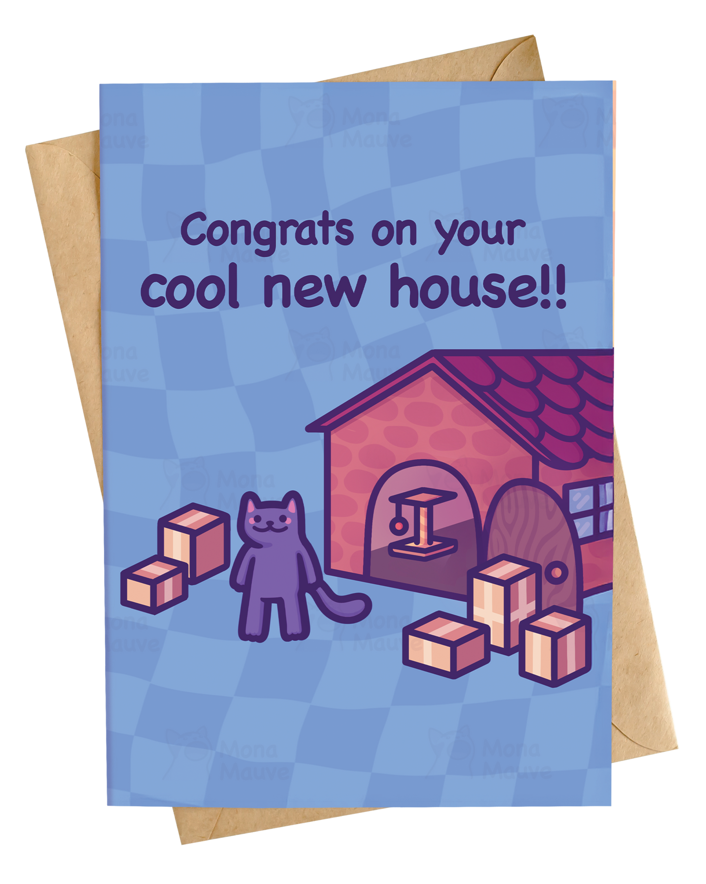 Funny Cat Housewarming Party Card