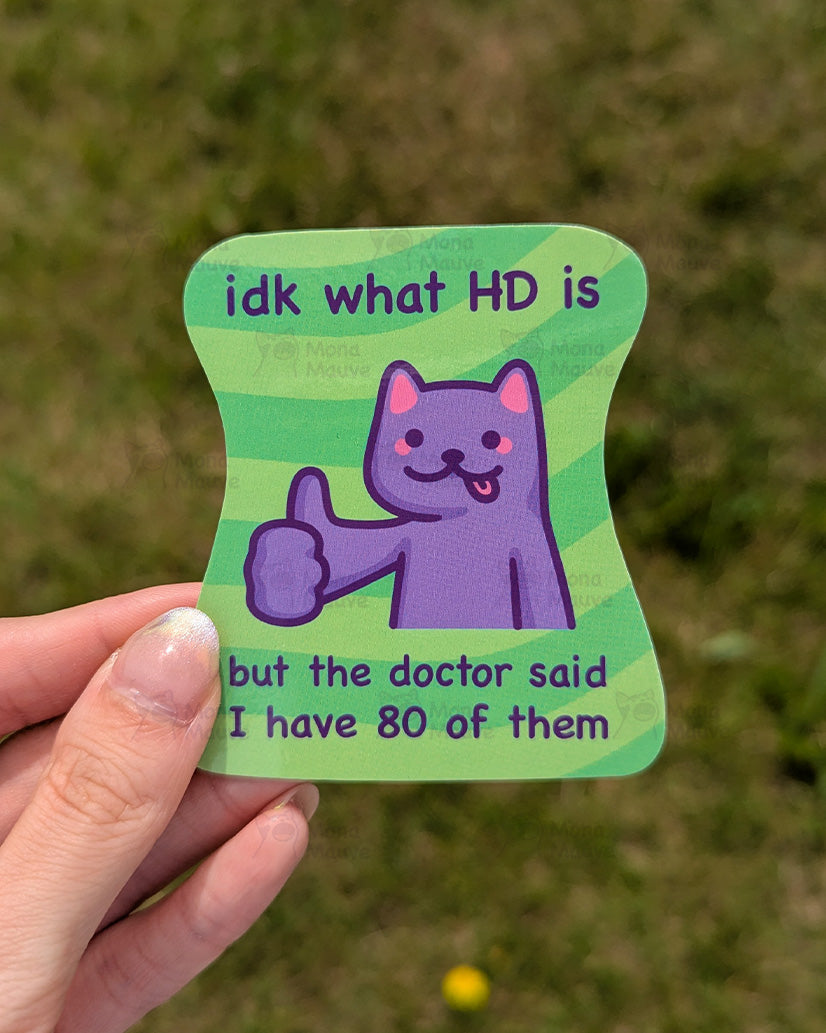 ADHD | Funny Cat Meme Vinyl Sticker