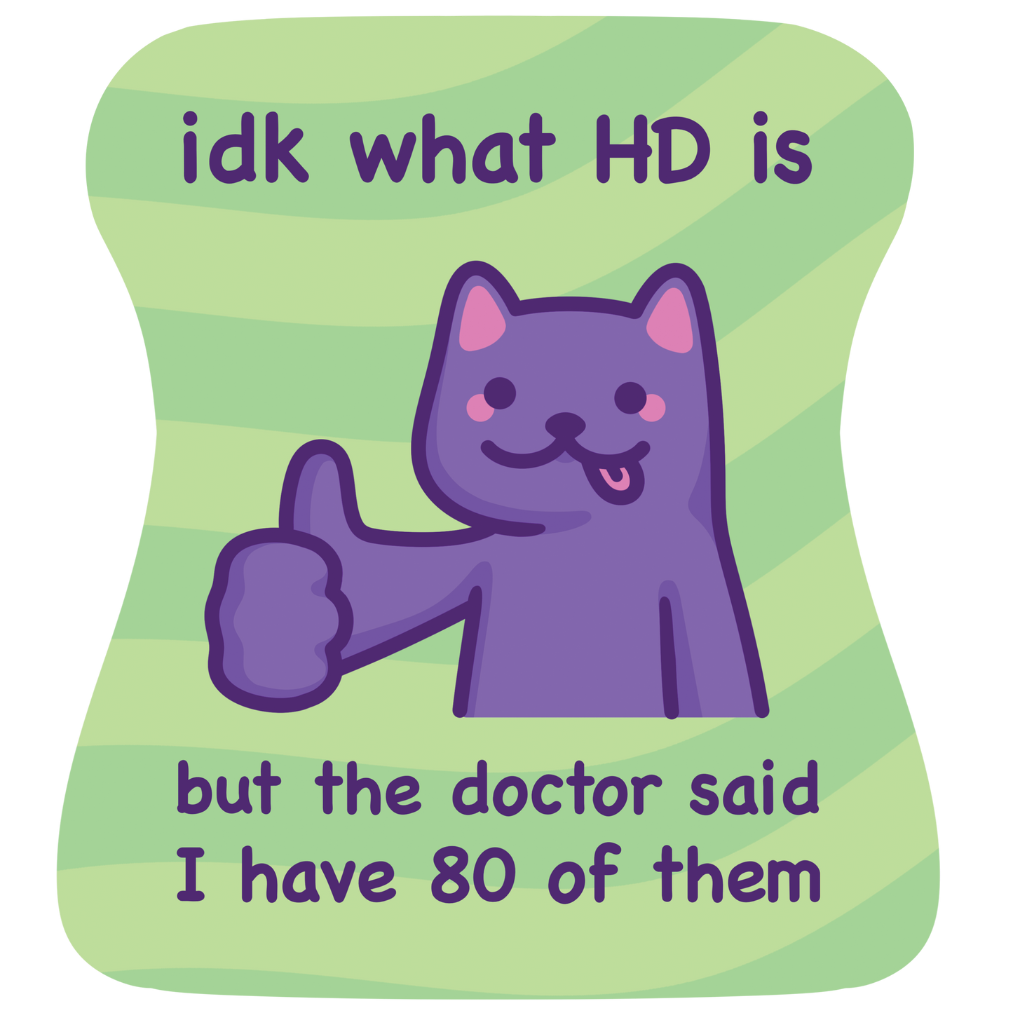 ADHD | Funny Cat Meme Vinyl Sticker