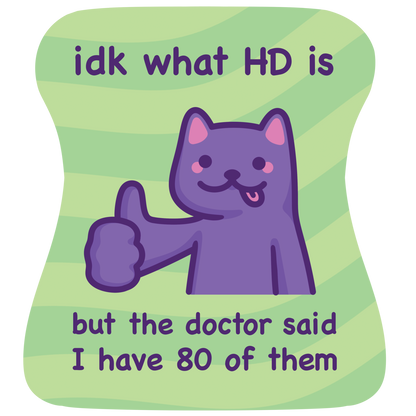 ADHD | Funny Cat Meme Vinyl Sticker