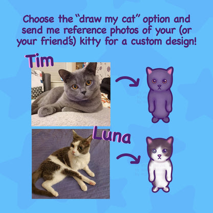 Funny Cat Fridge Magnet Set | Dress Up Game | El Gato & 6 Outfits