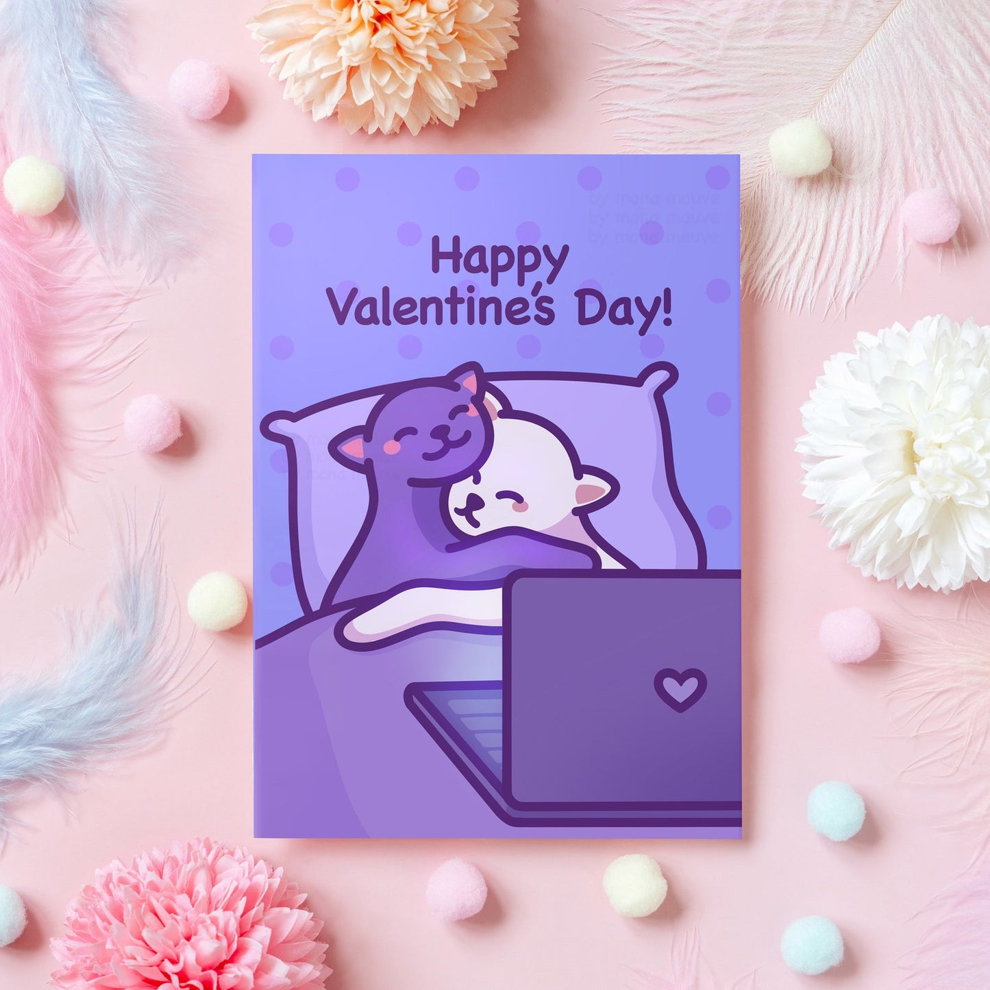 Cute Valentine's Day Card | Happy Valentine's Day! | Cat Hug | Heartfelt Gift For Husband, Wife, Boyfriend, Girlfriend, Partner, Her, Him