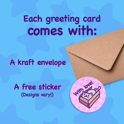Funny Cat Meme Love Card | Let's Make Babies