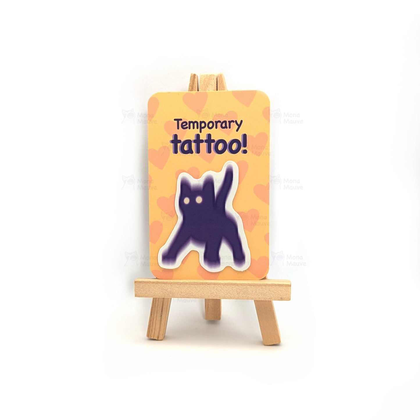 Funny Spooked Cat Temporary Tattoo