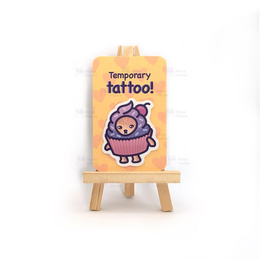 Cupcake Cat Temporary Tattoo