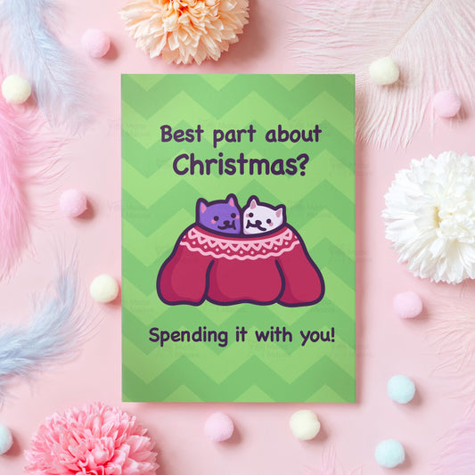 Cute Cat Christmas Card | Best Part About Christmas