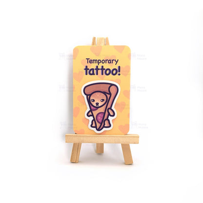 Pizza Cat Temporary Tattoo