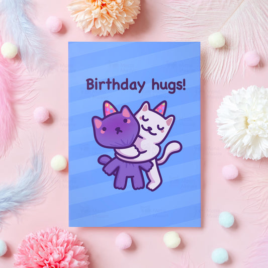 Funny Cat Birthday Card | Birthday Hugs!