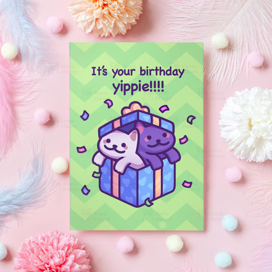Funny Cat Birthday Card | It's Your Birthday, Yippie!