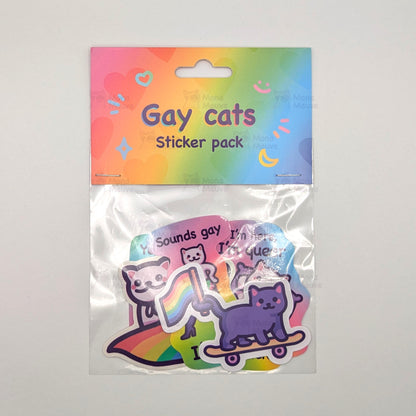 Gay Cats Sticker Pack | Vinyl Pride Stickers