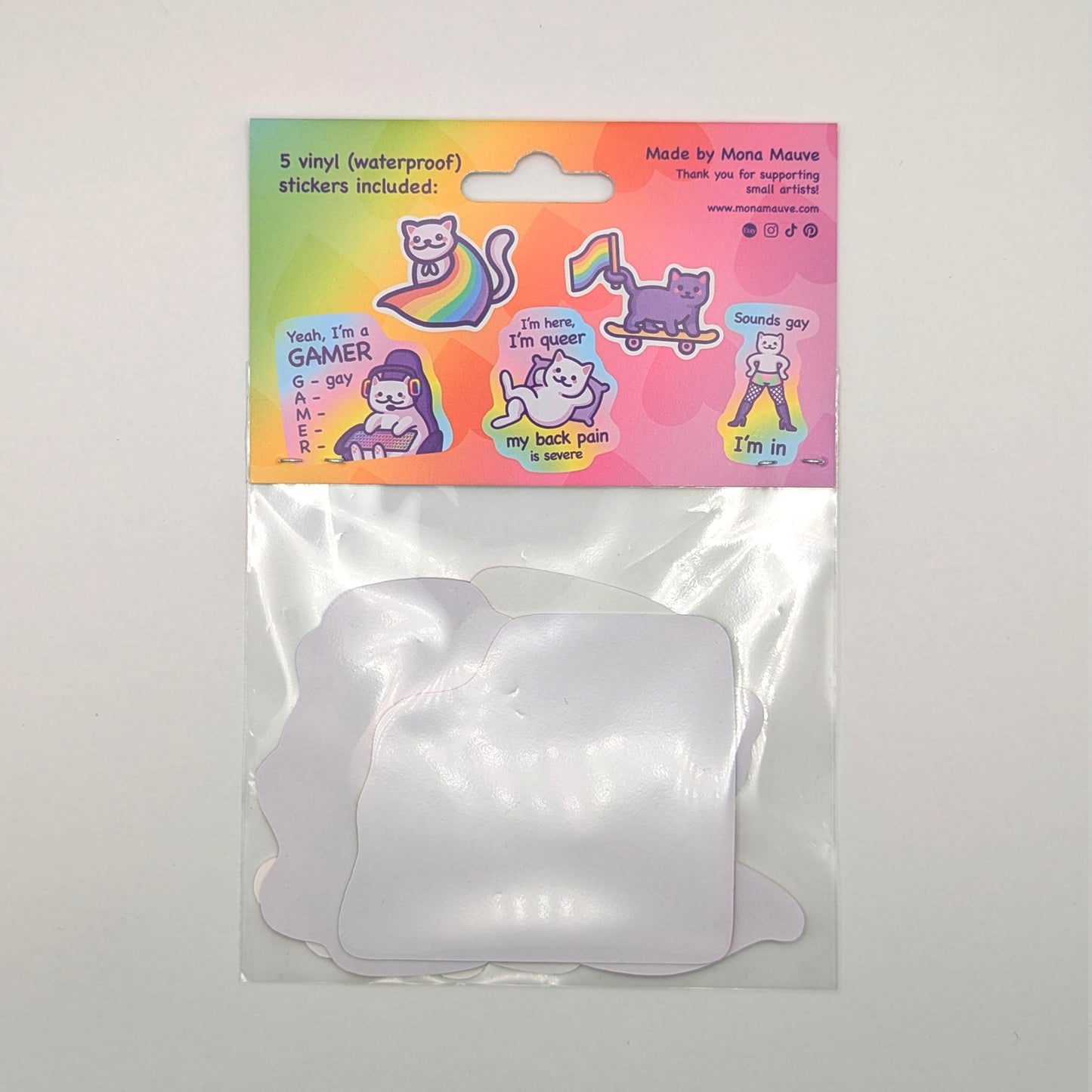 Gay Cats Sticker Pack | Vinyl Pride Stickers