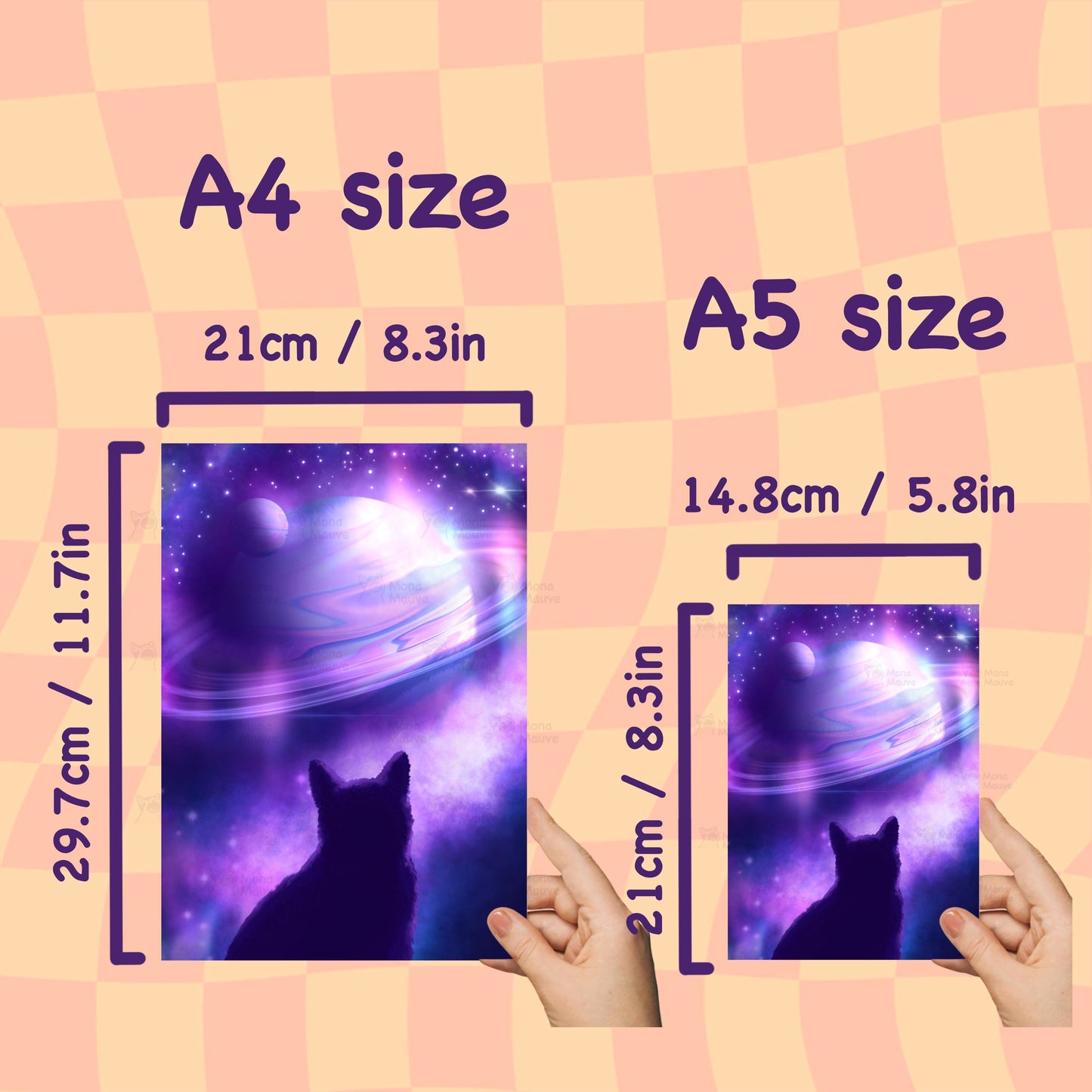 Space Cat Art Print | Galaxy Poster