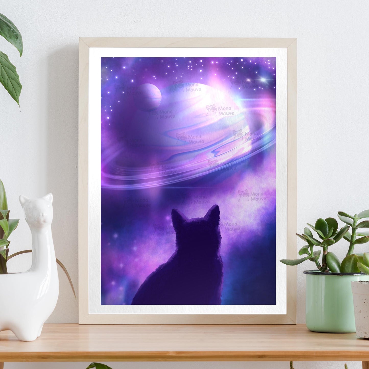 Space Cat Art Print | Galaxy Poster