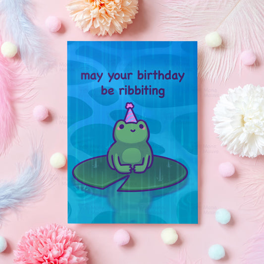Funny Frog Birthday Card | May Your Birthday Be Ribbiting