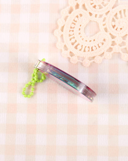 Pocket Pals Shaker Keychain | Virtual Pet Cat Keychain | Glitter Acrylic Charm