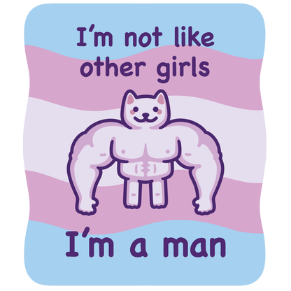 I'm Not Like Other Girls (I'm a Man) | Funny Cat Meme Vinyl Sticker