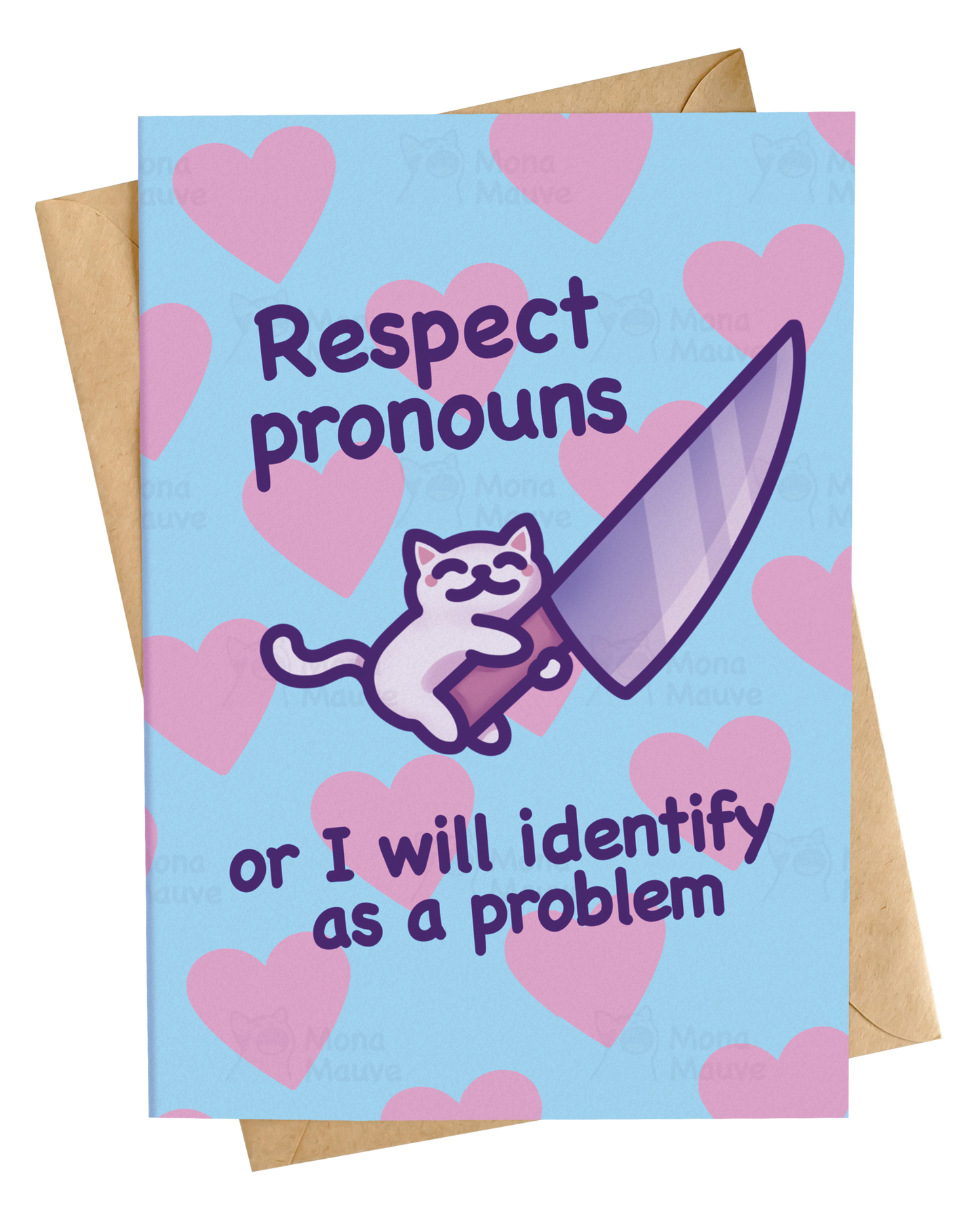 Respect Pronouns or I Will Identify as a Problem | Funny Pride Card