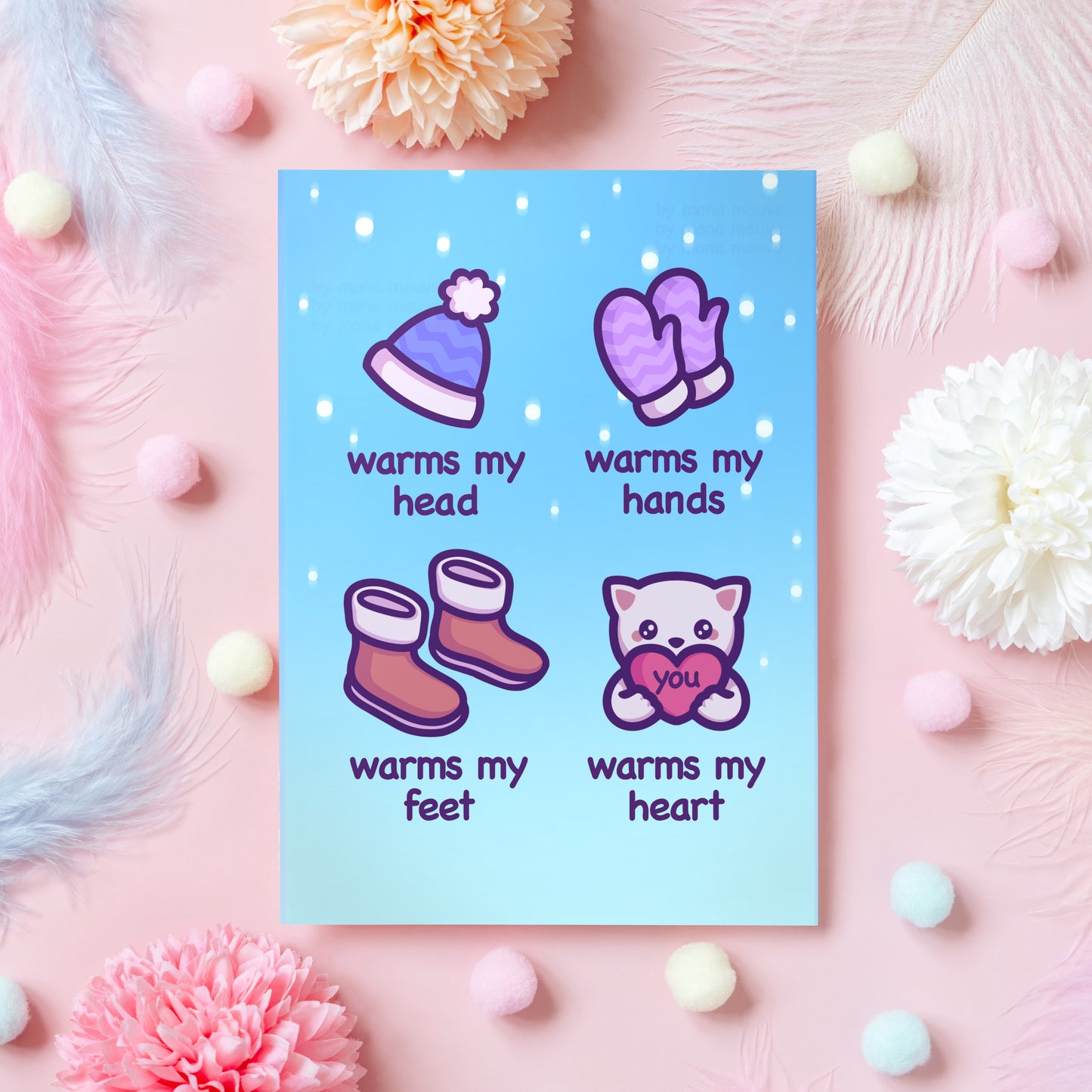 You Warm My Heart! | Cute & Heartfelt Just Because Card | For Dad, Mom, Grandma, Grandpa, Best Friend - Her or Him