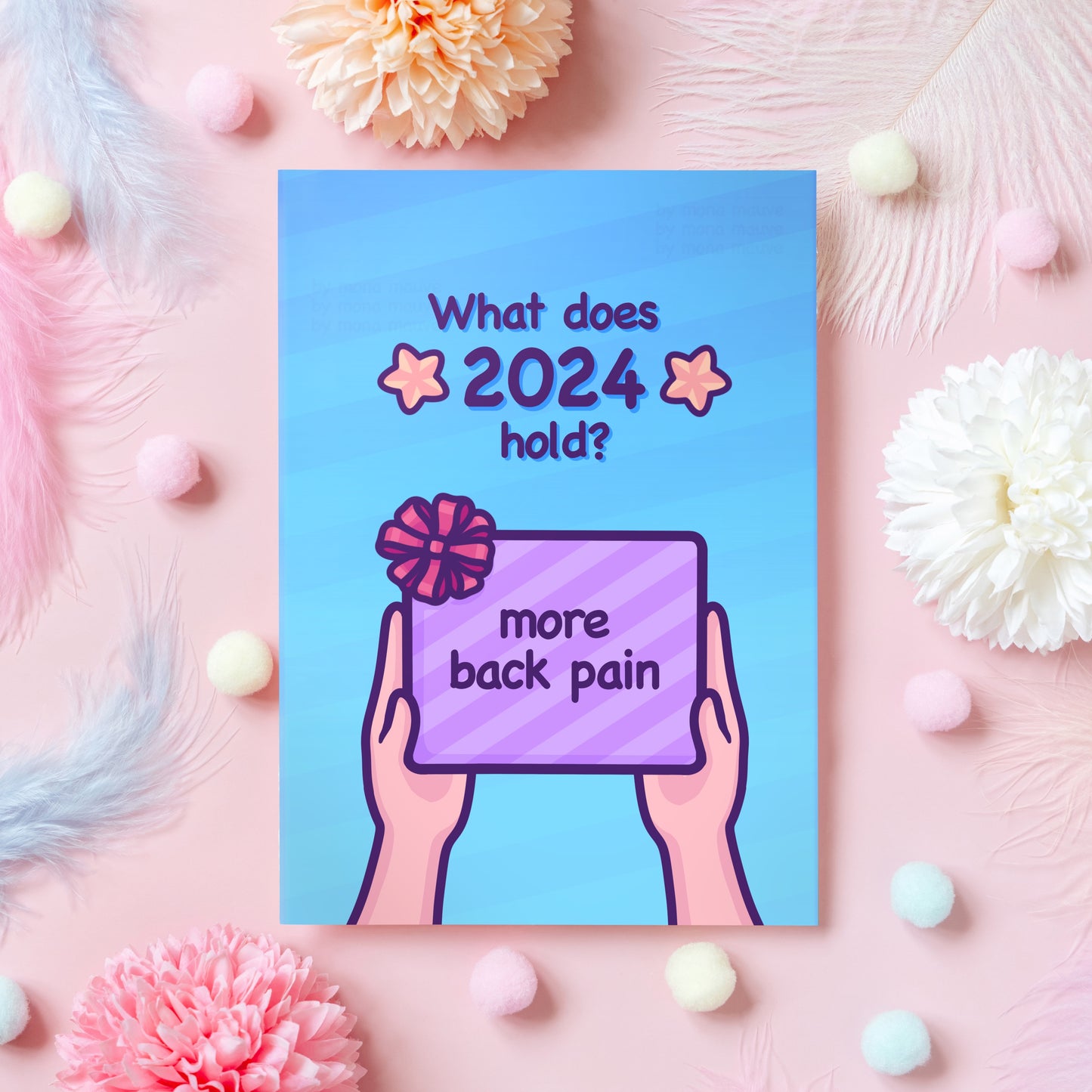 2024 Funny New Year Card | What Does 2024 Hold? | More Back Pain | Happy New Year Gift for Her or Him