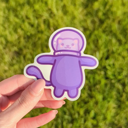 Space Cat Vinyl Sticker | Astronaut Kitty