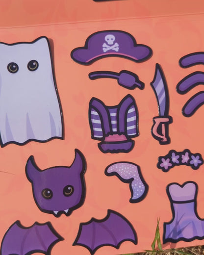 Cat Dress-Up Fridge Magnet Set | Halloween Pack