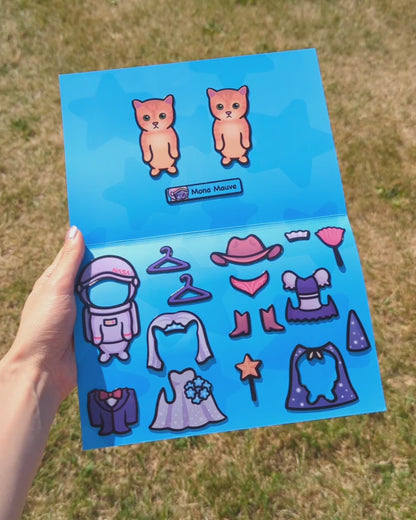 Funny Cat Fridge Magnet Set | Dress Up Game | El Gato & 6 Outfits