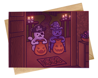 Cute Halloween Cat Card | Trick or Treat!
