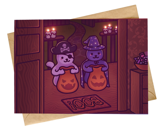 Cute Halloween Cat Card | Trick or Treat!
