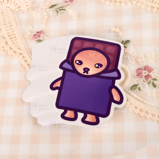 Chocolate Cat Vinyl Sticker | Snack Cats Collection