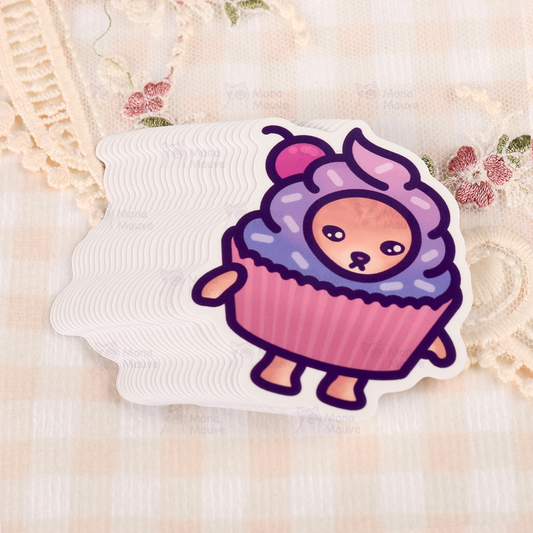 Cupcake Cat Vinyl Sticker | Snack Cats Collection